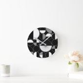 Horloge Ronde Circles Halves Black Gray (Maison)