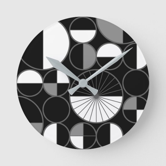 Horloge Ronde Circles Halves Black Gray (Recto)