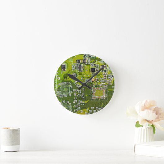 Horloge Ronde Circuit imprimé circuit imprimé circuit vert circu (Maison)