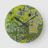 Horloge Ronde Circuit imprimé circuit imprimé circuit vert circu (Recto)
