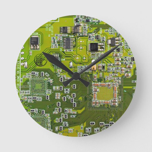 Horloge Ronde Circuit imprimé circuit imprimé circuit vert circu (Recto)