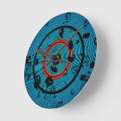 Horloge Ronde Circulaire Blue Abstract (Angle)