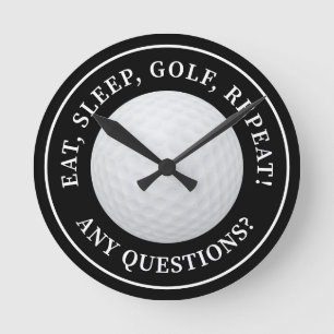 Horloge Ronde Citation de golf sportif balle de golf moderne drô