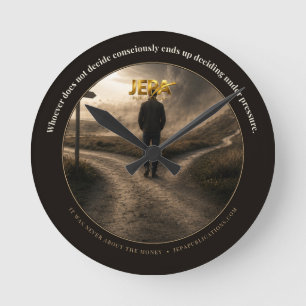 Horloge Ronde Citation de livre Décider consciemment