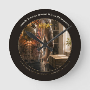 Horloge Ronde Citation de livre : La rareté est un système d'ala