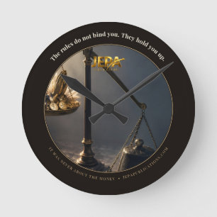 Horloge Ronde Citation du livre Les Règles Vous Soutiennent