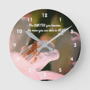 Horloge Ronde Citation Silence Inspiration Rumi