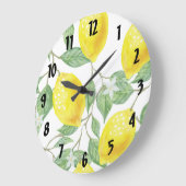 Horloge ronde citron (Angle)