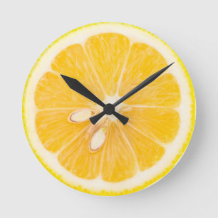 Horloge Ronde Citron frais