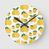 Citron Motif Fruit Rétro Jaune Sur Blanc
