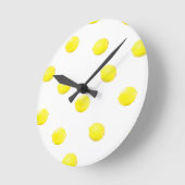 Horloge Ronde citron motif version 2 (Angle)