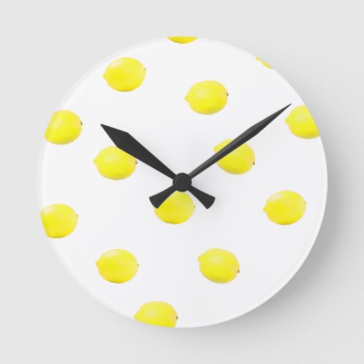 Horloge Ronde citron motif version 2 (Recto)