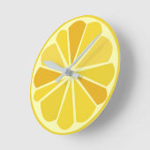 Horloge Ronde Citron rétro (Angle)