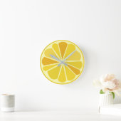 Horloge Ronde Citron rétro (Maison)