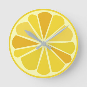 Horloge Ronde Citron rétro