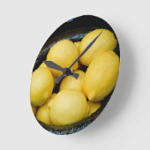 Horloge Ronde Citrons frais (Angle)
