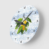 Horloge Ronde Citrons Fruit méditerranéen (Angle)