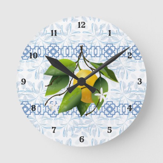 Horloge Ronde Citrons Fruit méditerranéen (Recto)