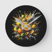 Horloge Ronde Citrus Explosion (Recto)