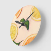 Horloge Ronde Citrus fruit pattern (Angle)