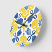 Horloge Ronde Citrus Pattern (Angle)