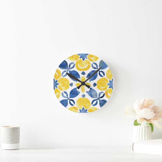 Horloge Ronde Citrus Pattern (Maison)