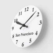 Horloge Ronde City Nom Clock Template (Angle)