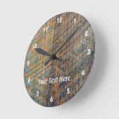 Horloge Ronde Clan Barn Wood Pattern (Angle)