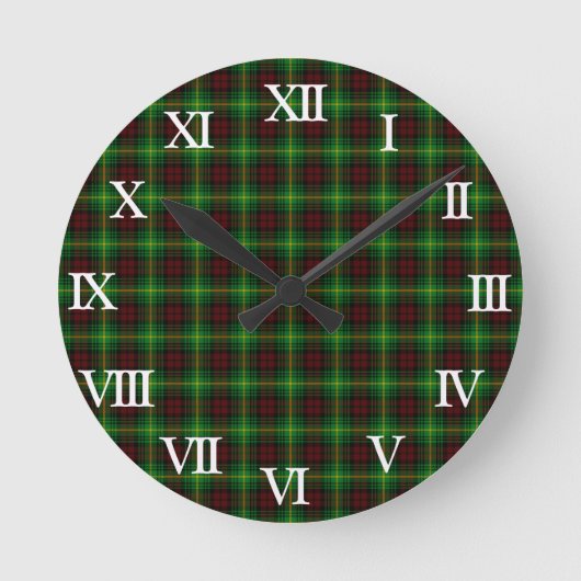 Horloge Ronde Clan Martin Tartan (Recto)