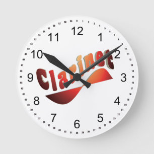 Horloge Ronde Clarinet ondulé