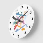 Horloge Ronde Clarinette basse colorée (Angle)