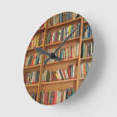 Horloge Ronde Classic book shelf pattern (Angle)