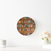 Horloge Ronde Classic book shelf pattern (Maison)