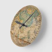 Horloge Ronde Classic Geographical Globe Artwork (Angle)