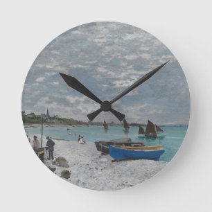 Horloge Ronde Claude Monet Sky Clouds Bateaux Bateaux Bateaux Me
