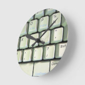 Horloge Ronde Clavier de machine à écrire (Angle)