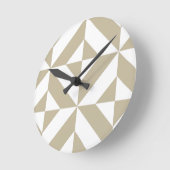 Horloge Ronde Clay Geometric Deco Cube Pattern (Angle)