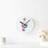 Horloge Ronde Clé arc-en-ciel (Maison)