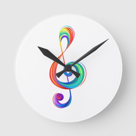 Horloge Ronde Clé arc-en-ciel (Recto)