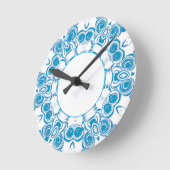 Horloge Ronde Clock bleu (Angle)