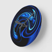 Horloge Ronde Clock bleu (Angle)