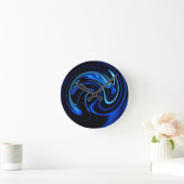 Horloge Ronde Clock bleu (Maison)