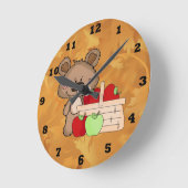 Horloge Ronde Clock Boppy Bear Apple Wall (Angle)