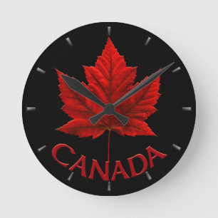 Horloge Ronde Clock Canada Souvenirs Wall Clocks & Venin