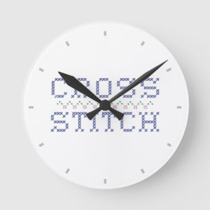 Horloge Ronde Clock Cross Stitch
