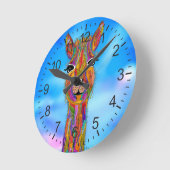 Horloge Ronde Clock Cute et Colorful (Angle)