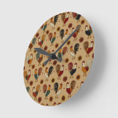 Horloge Ronde Clock Cute Rooster (Angle)