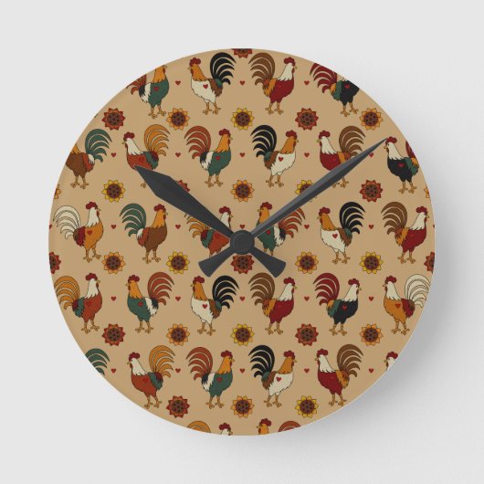 Horloge Ronde Clock Cute Rooster (Recto)
