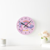 Horloge Ronde Clock Cute Unicorn (Maison)