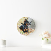 Horloge Ronde Clock de Doberman (Maison)